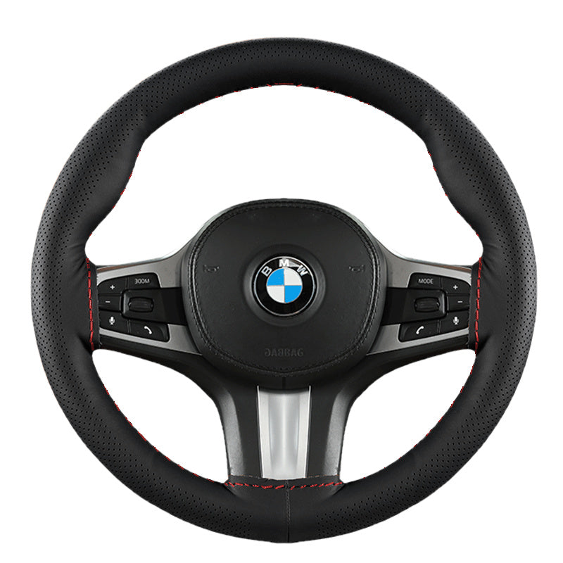 Audocvers Anti-Slip Leather Steering Wheel Cover 38cm